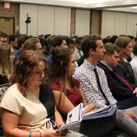 Students in the audience during the ceremony